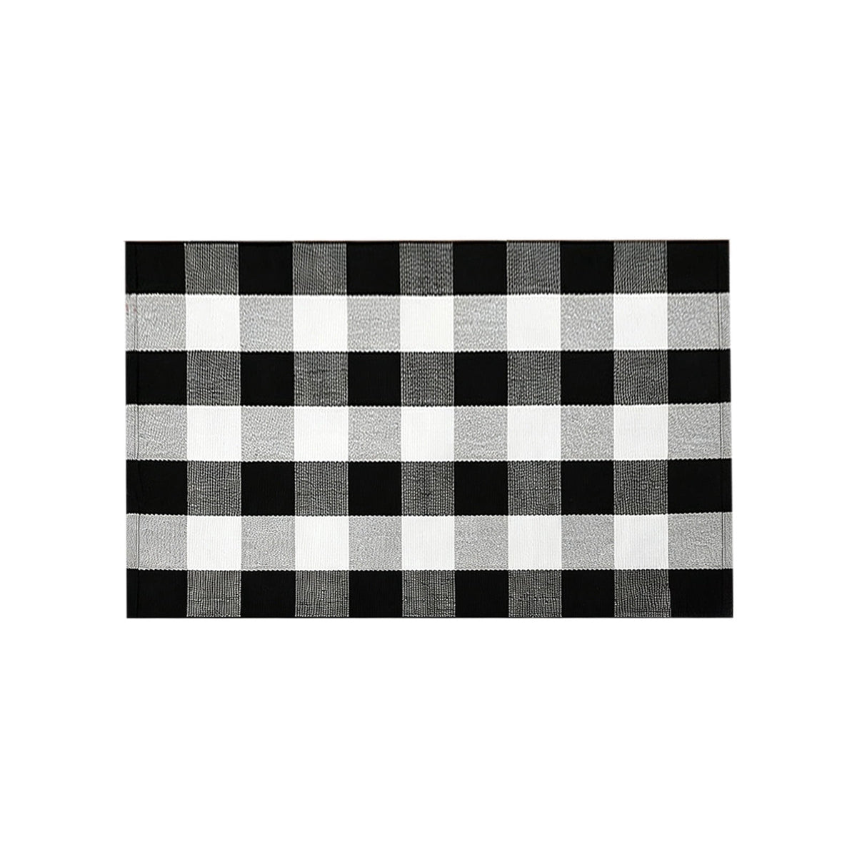 Dpityserensio Halloween Doormat Black Bat and Moon with Striped Border Non-Slip Washable Indoor Outdoor Rug, Vintage Fall Decor