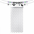 Spooky Bats and Ghosts Fringe Door Decoration, Silver and Black, Halloween by Way To Celebrate