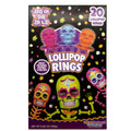 Flix Candy Halloween, Day of The Dead Lollipop Rings, Assorted Flavors, 20 Count Box