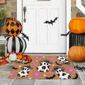 Fnyoxu Halloween Decorations, Halloween Thanksgiving Pumpkins Doormat Rug - Non-Slip Entrance Doormat Rug Indoor for Home/Bathroom/Kitchen/Bedroom