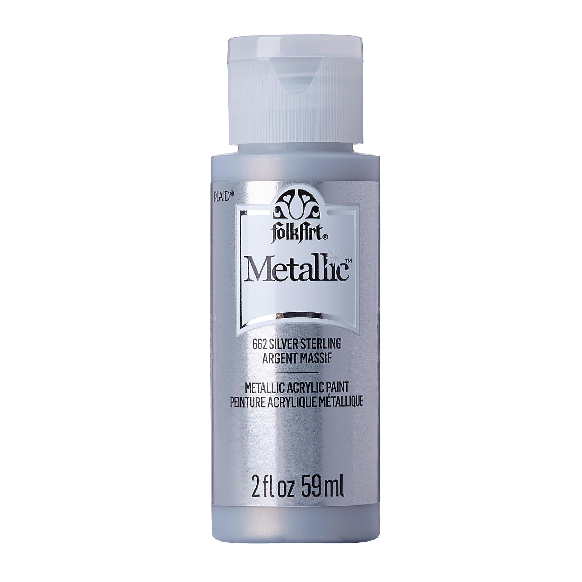 FolkArt Metallic Acrylic Craft Paint, Metallic Finish, Antique Gold, 2 fl oz