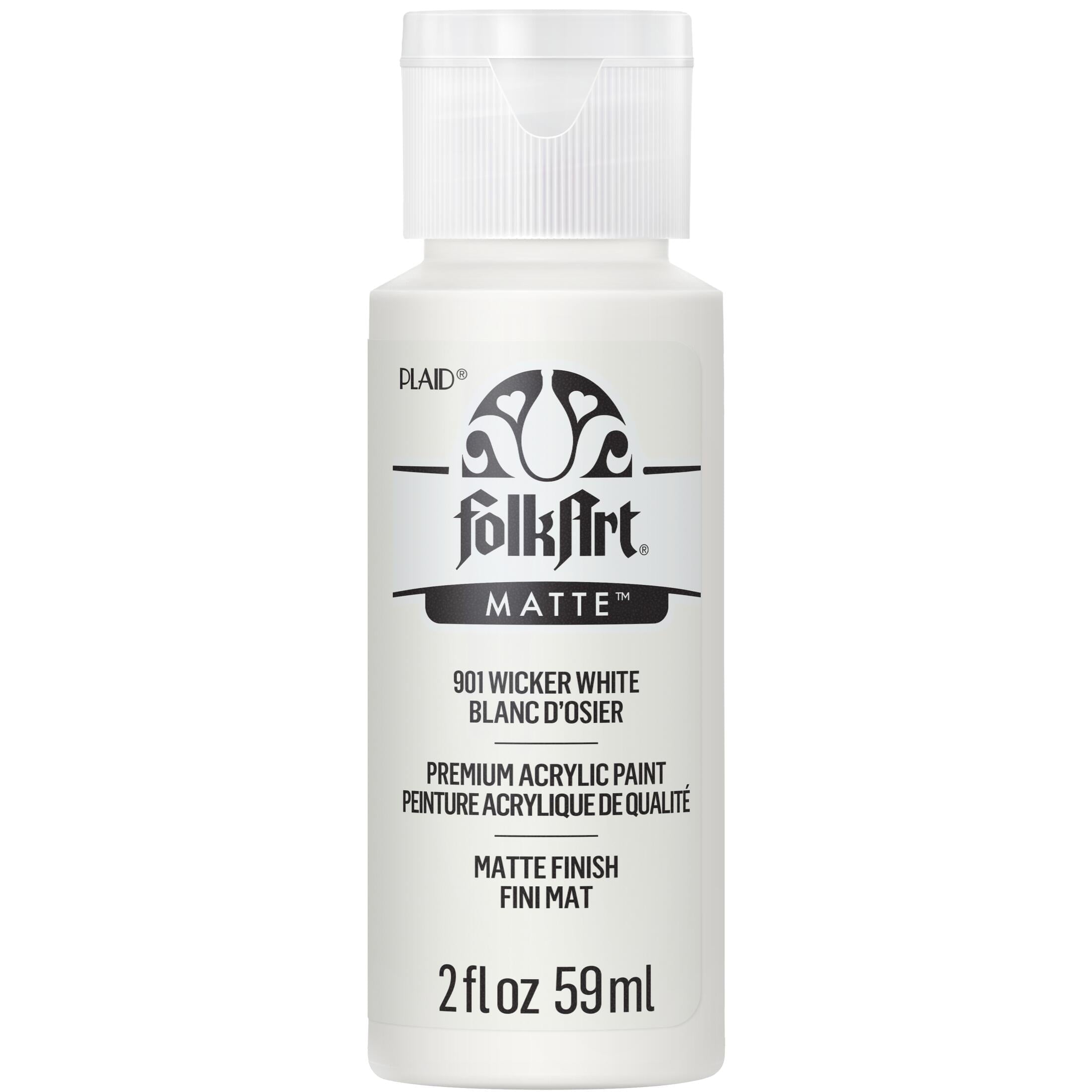 FolkArt Acrylic Craft Paint, Matte Finish, Wicker White, 2 fl oz