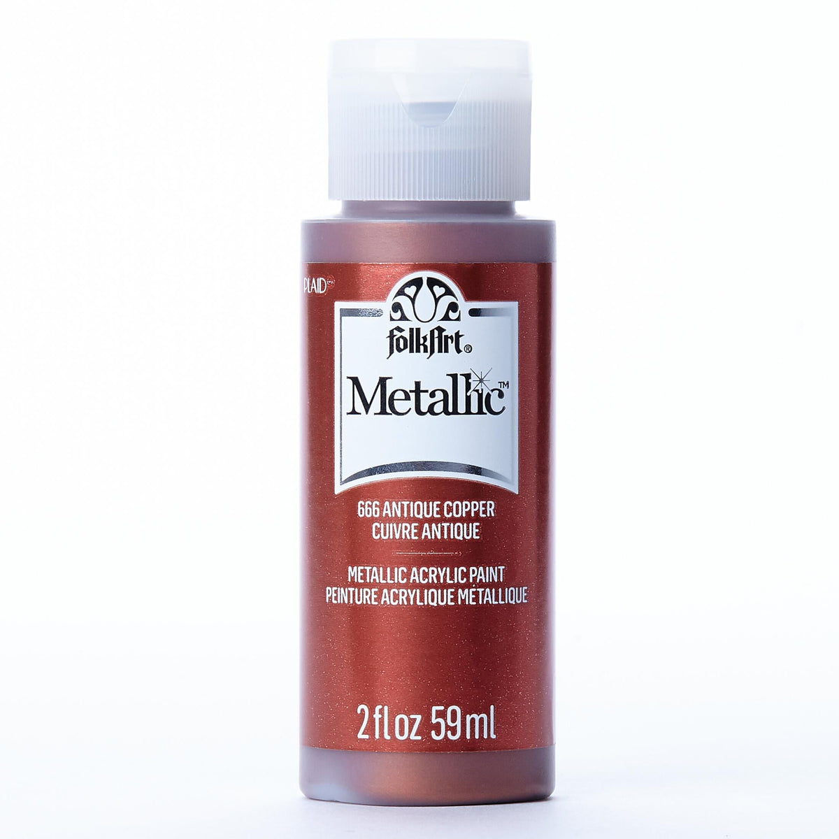 FolkArt Metallic Acrylic Craft Paint, Metallic Finish, Antique Gold, 2 fl oz