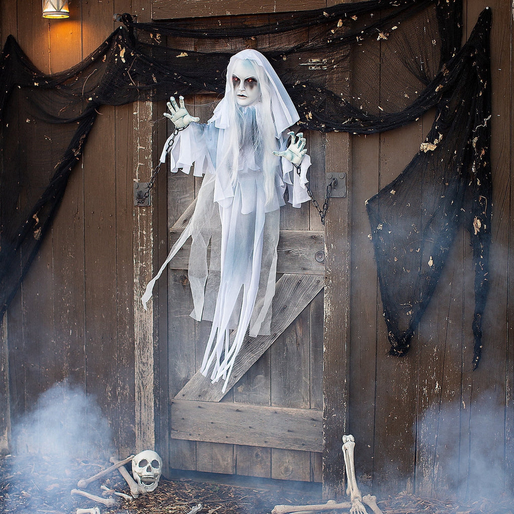 Fun Express 4 Ft. Hanging Ghostly Girl Animated Prop
