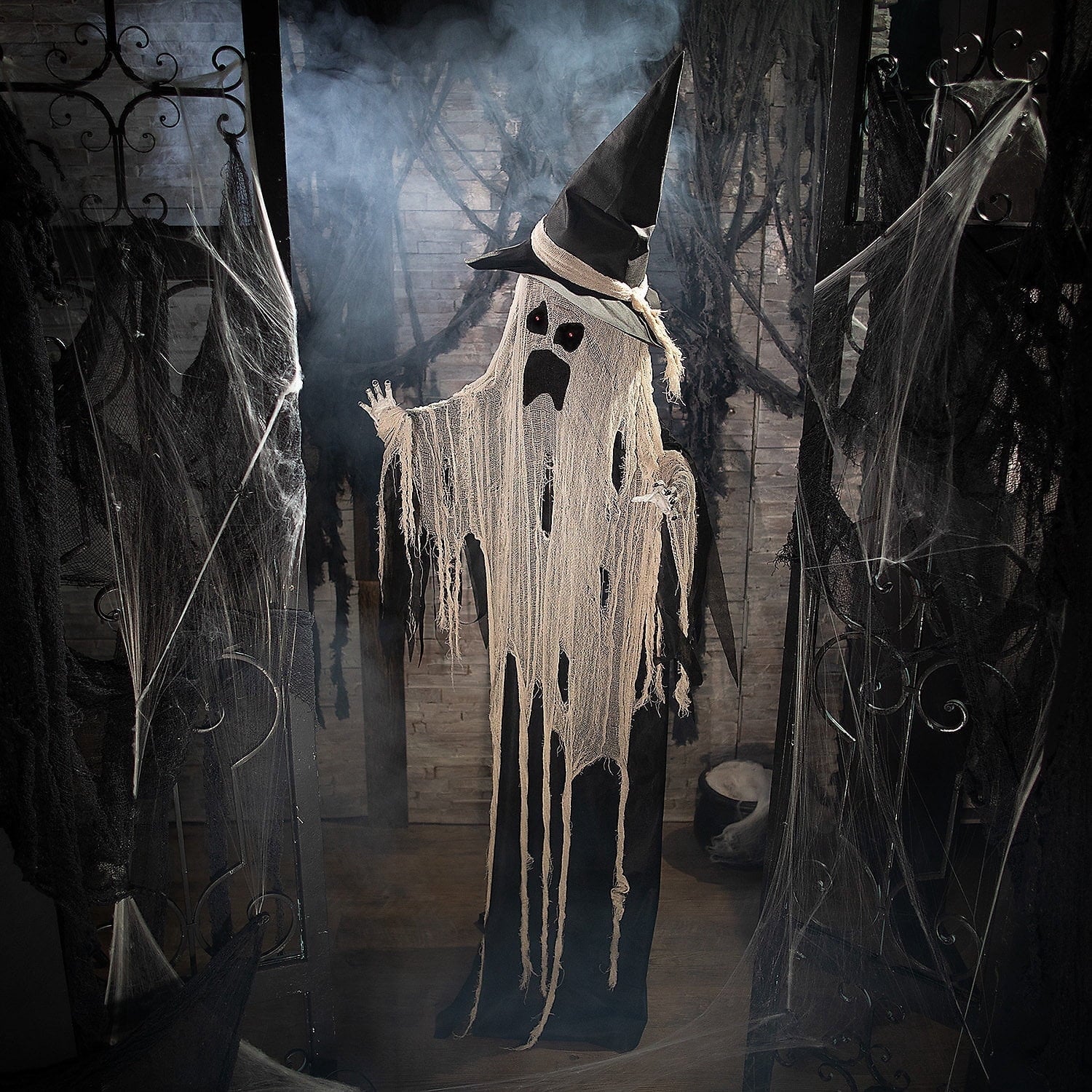 Fun Express Animated 6 ft Standing Witch Ghost Halloween Decoration