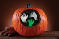 Fun World Ghost Pumpkin Projector 3.5" Halloween Pumpkin Carving Accessory, Green White