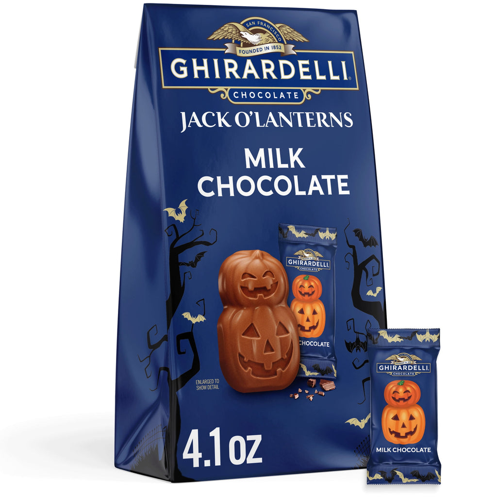 GHIRARDELLI Milk Chocolate Jack O' Lanterns, 4.1 oz Bag