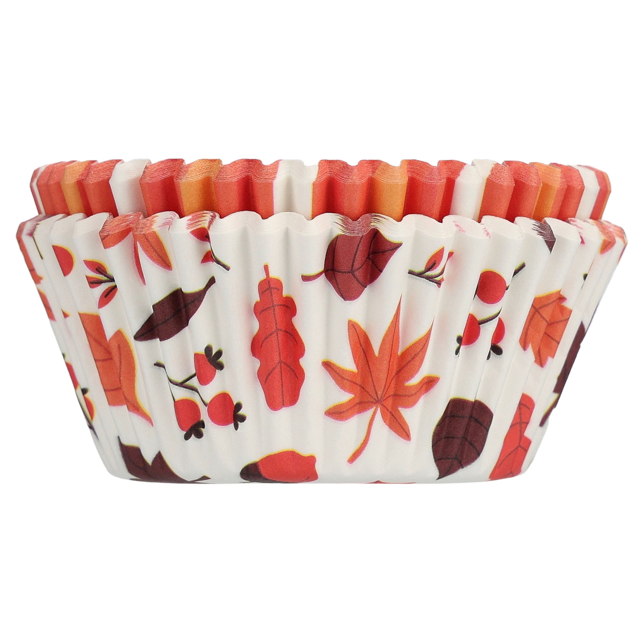 Great Value Fall Leaves and Colors Cupcake Liners, 48 Count