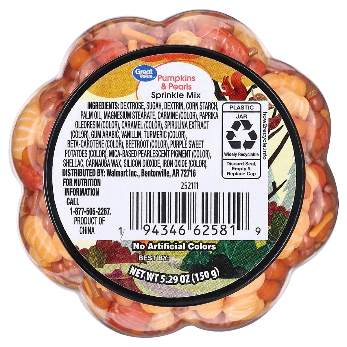 Great Value Pumpkins & Pearls Sprinkle Mix, 5.29 oz