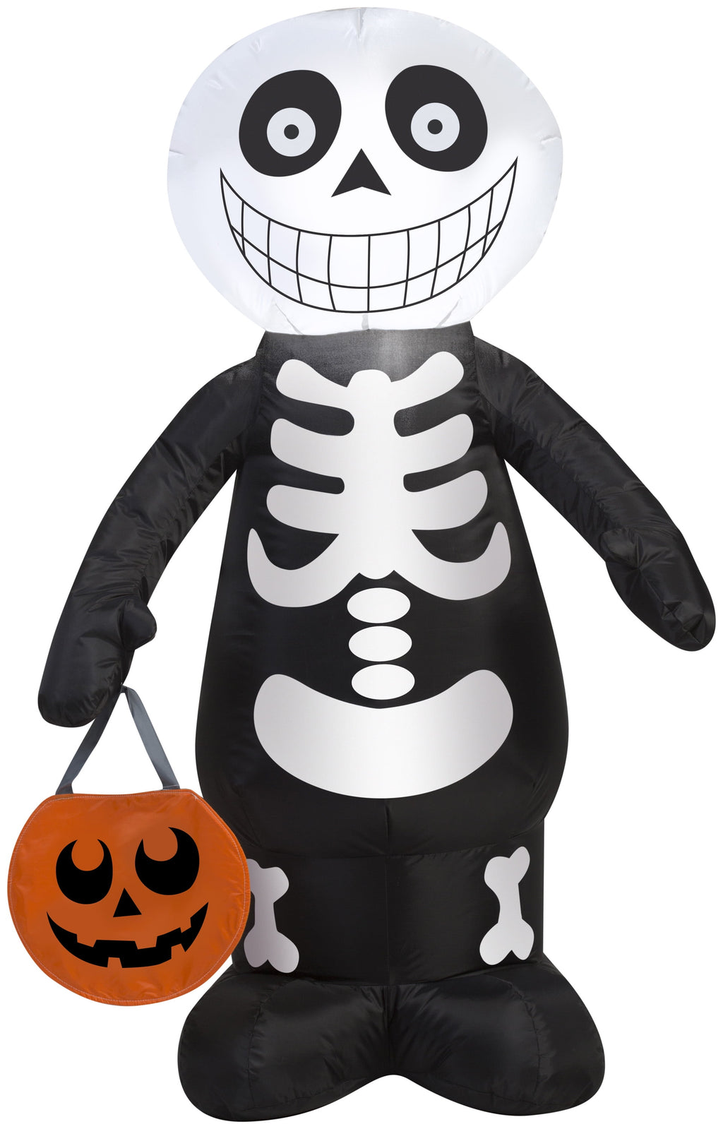 Gemmy Airblown Inflatable Skeleton Boy, 3.5 ft Tall, Multicolored, Halloween Yard Decoration