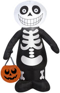 Gemmy Airblown Inflatable Skeleton Boy, 3.5 ft Tall, Multicolored, Halloween Yard Decoration