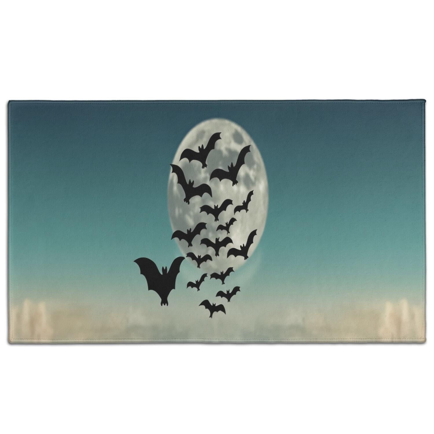 Happy Halloween Door Mat Decorations Spider Bat Doormat Plain the Indoor Door Mat/Outdoor Crystal Velvet 30x17 Inches