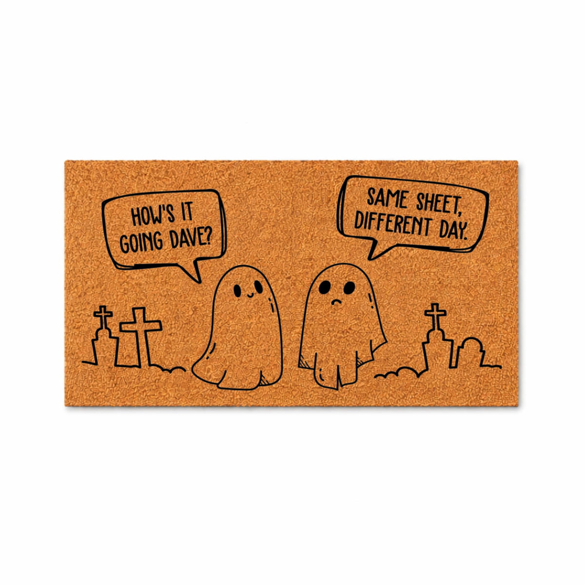 Ghosts Same Sheet Different Day I Love Halloween Door Mat | Funny Doormat | Welcome Mat | Halloween Decor | Home Doormat | Halloween Mat