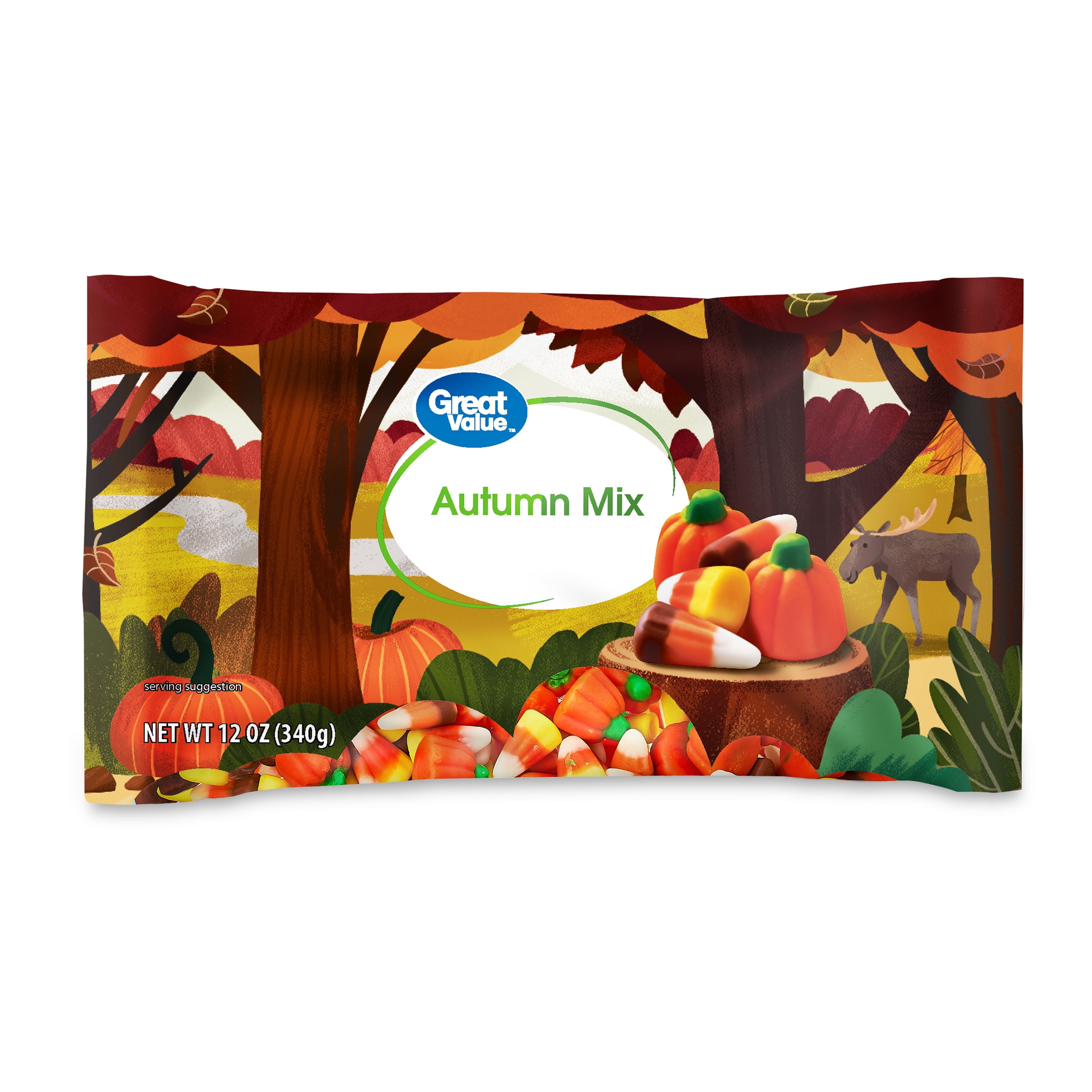 Great Value Autumn Mix Halloween Candy, 12 oz Bag