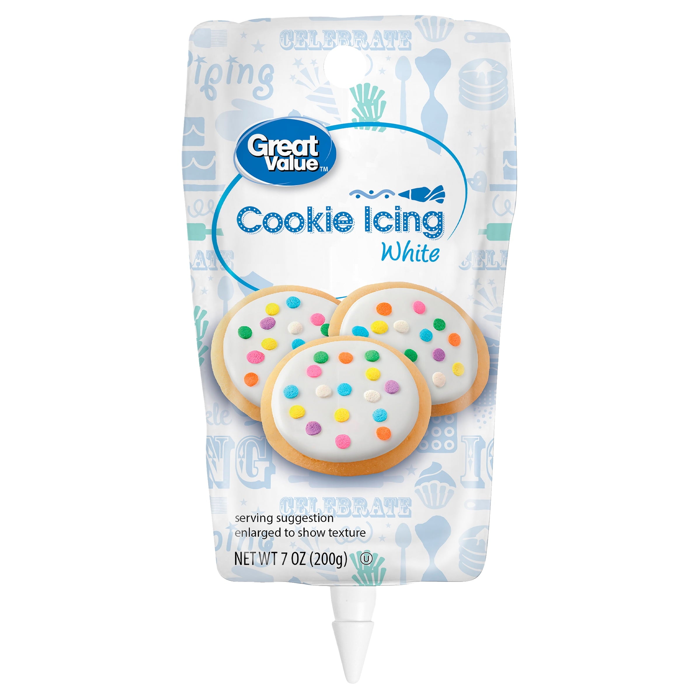 Great Value Vanilla Cookie Icing, White, 7 oz