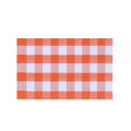 Guozer Fall Outdoor Rug Orange Plaid Outdoor Rug Cotton Hand-Woven Check Rug Layered Doormats For Front Door/Front Porch/Farmhouses/Entryway/Patio 23.6''x 35.4''