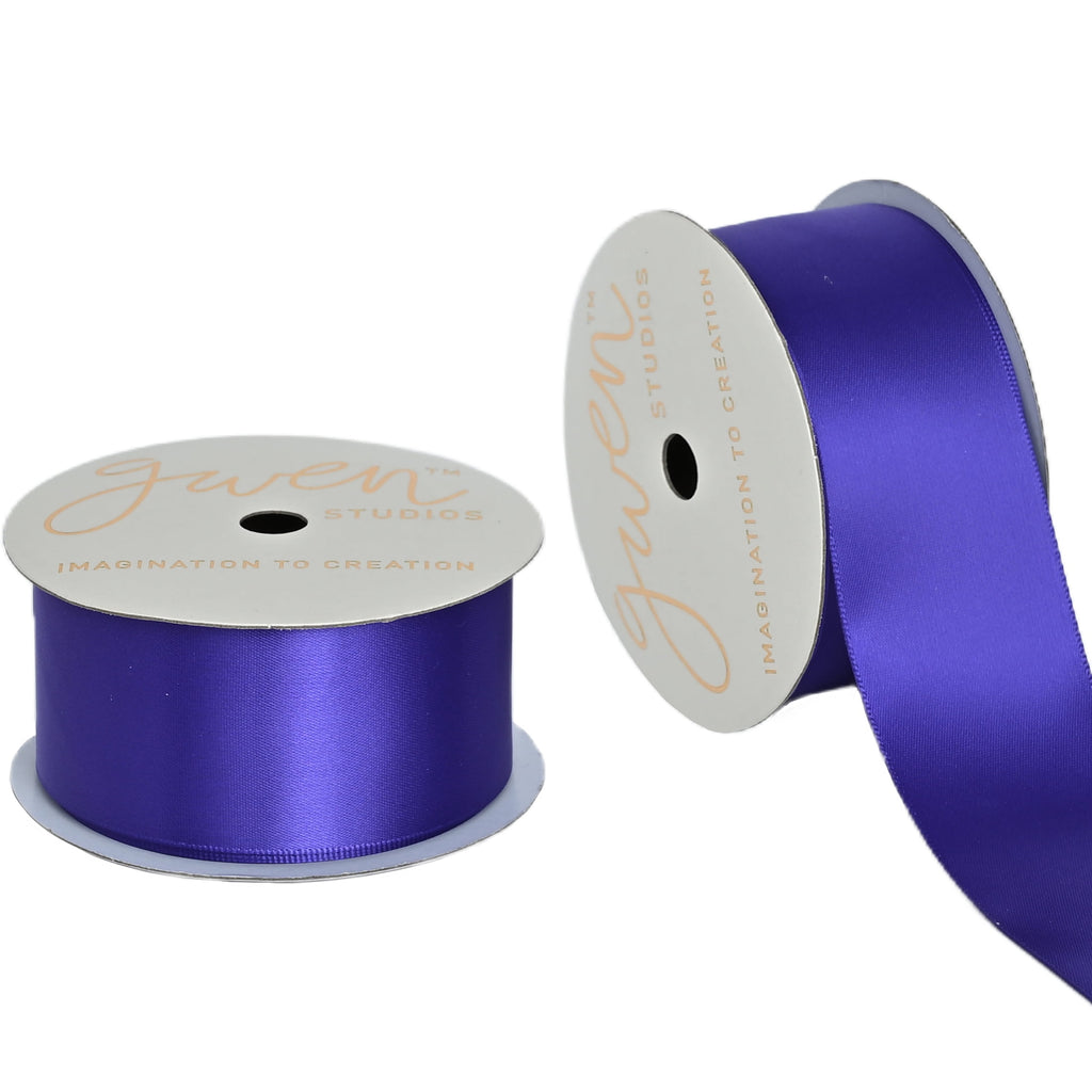 Gwen Studios 1.5" Purple Satin Ribbon, 7 yards
