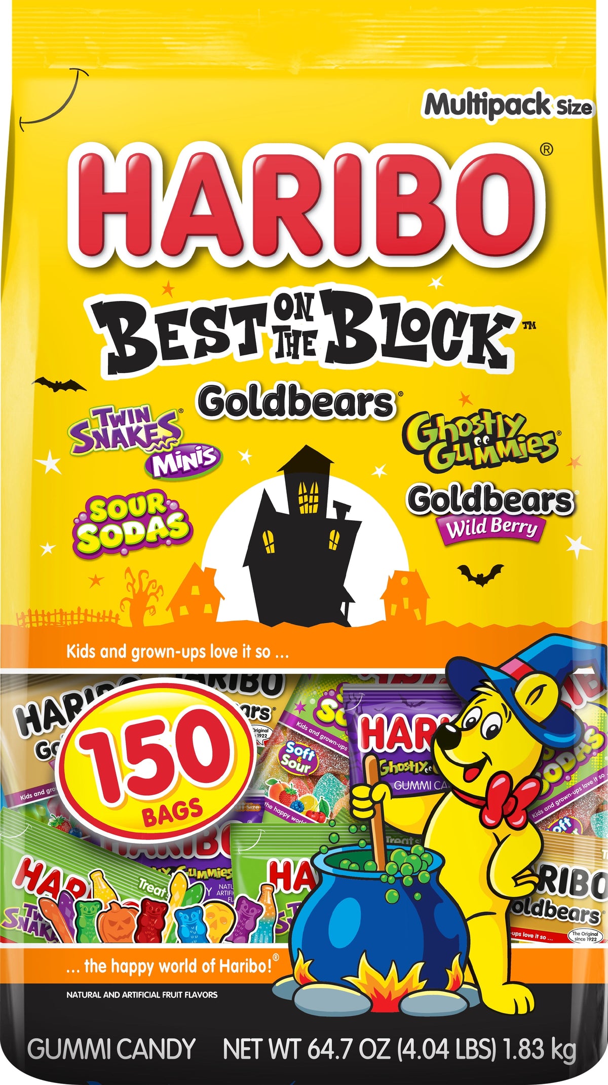 HARIBO Halloween Best On The Block Gummy Candy 64.7oz Bag
