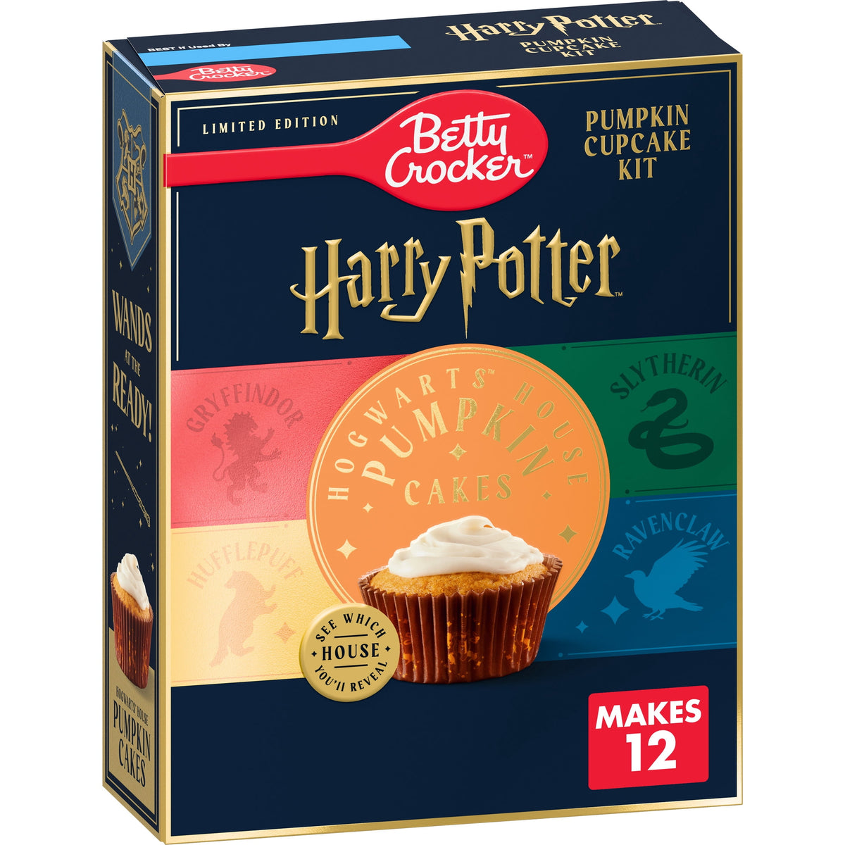 Betty Crocker Harry Potter Hogwarts House Pumpkin Cupcake Kit, 12 Count, 13.6 oz