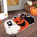 HOARBOEG Halloween Bath Mat, Non-Slip Pumpkin Rugs, Fall Thanksgiving Kitchen & Bathroom Decor Doormat, Soft Floor Mat with Rubber Back, 19.6*31.4in, Machine Washable Door Mats