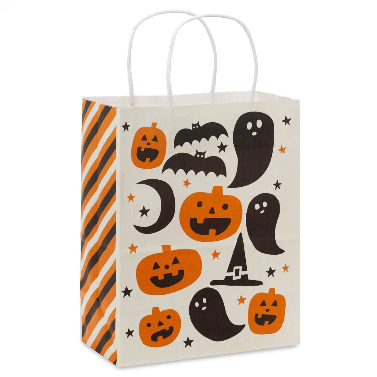 Hallmark Medium Halloween Gift Bag (Pumpkins, Ghosts and Bats), 1 Count