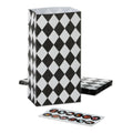 Hallmark Halloween Goodie Bags With Stickers (Black Checkered), 12 Count