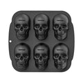 Halloween 6-Cavity Skull Silicone Cake Mold, Nonstick Skull Baking Pan for Mini Cakes, Chocolate, Pudding, Jello & Soap, BPA-Free Food Grade, Dishwasher Safe