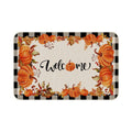 JOGZMZ Halloween Floor Mat Home Entrance Thanksgiving Pumpkin Thick Foot Mat Crystal Velvet Floor Mat