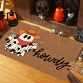 Halloween Doormat Coir Door Mat Howdy Ghosts Happy Halloween Door Mat Indoor Outdoor Front Door Mat Non-Slip Rubber Back Funny Door Mats Low Profile Machine Washable