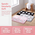 Halloween Doormat Ghost Bath Mat 23.6x15.7in Secure-Grip Absorbent Soft Faux Fur Rug for Bathroom Bedroom Living Room Decor by OVFUIZ