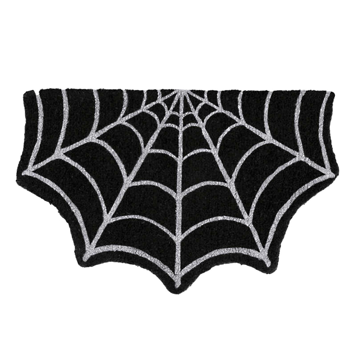 Halloween Doormat Spider Web Spooky Gothic Cute Fun Floor Mat Non Washable Welcome for Indoor Outdoor Entrance, Fall Thanksgiving Home Decor,23.6 Inch