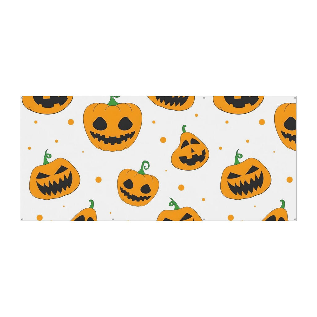 Halloween Garage Door Cover - 13x6ft Spooky Ghost Pumpkin Skull Witch Black Cat Polyester Backdrop for Outdoor Decor