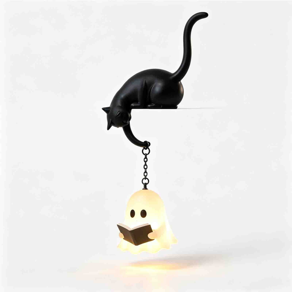 Halloween Ghost Library Lantern Decorative Bookshelf Lighting, Reading Book Shelf Lights for Study Reading Corner Home Library Gift for Book Lovers Bookworms