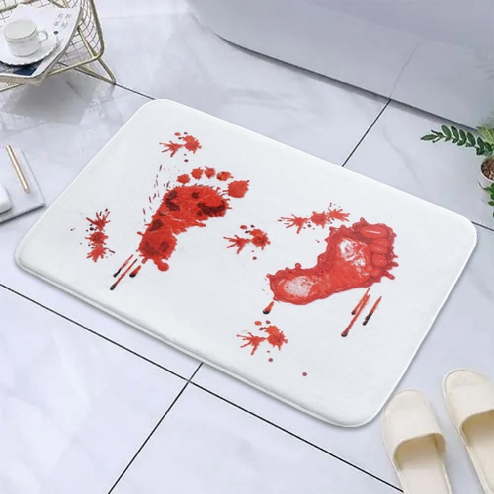 Halloween Horror Blood Stained Carpet In Bathroom, Bedroom And Living Room, Bedside Mat, Door Mat, Bathroom Absorbent Non-Slip Mat (15.7X23.6")