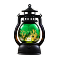 Halloween Oil Lamp Outdoor Lights, Flickering Flame Solar Lanterns Lights Outdoor Waterproof, Hanging Lantern Decorative, Solar Powered Lanterns for Yard Patio Path Tree Garden Decor