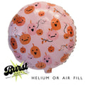Halloween Printed Pumpkin Face Balloon 18" Round