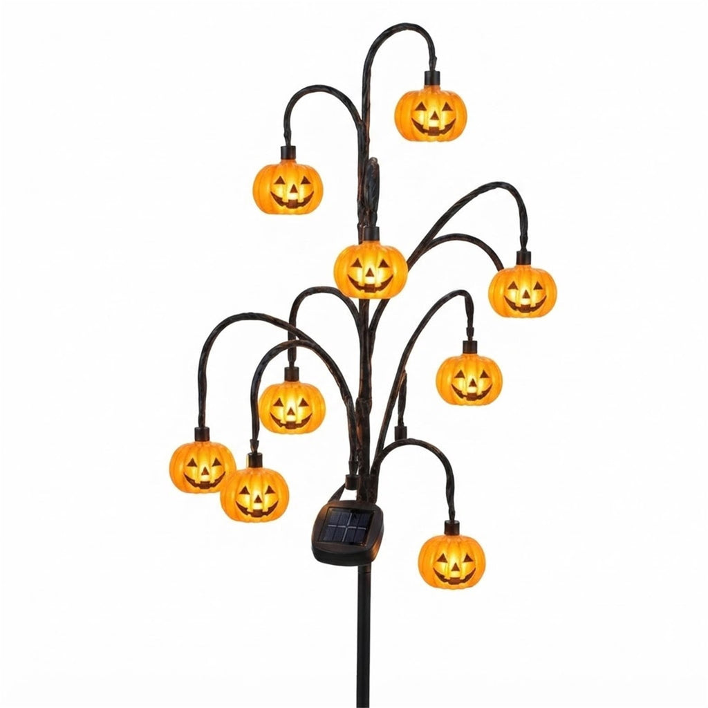 Halloween Solar Tree Stump Light, Cute Glowing Pumpkin Outdoor Decor, Twinkling Pathway Light, Magical Vintage Lantern, Rustic Fall Porch Decoration