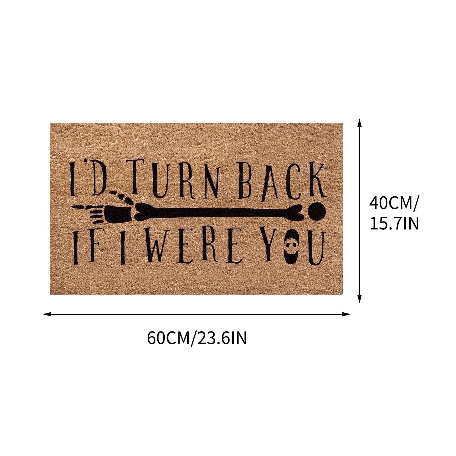 Halloween Spooky Printed Doormat, Soft Absorbent Non-Slip Rugs for Front Door Bathroom Kitchen Entryway, Halloween Decorations