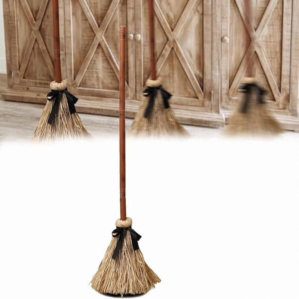 Halloween Witch Broom,Animated Floating Witch Broom With Spooky Sounds - Halloween Moving Broom, Motion-Activated Hovering Prop,40In(The Color Of The Pole Is Random)