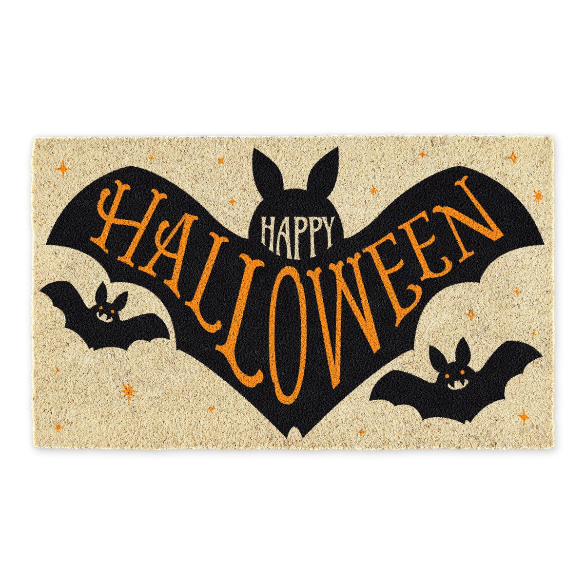 DII Decorative Halloween Welcome Doormat, Front Door Décor, 17x29", Jack-O-Lantern