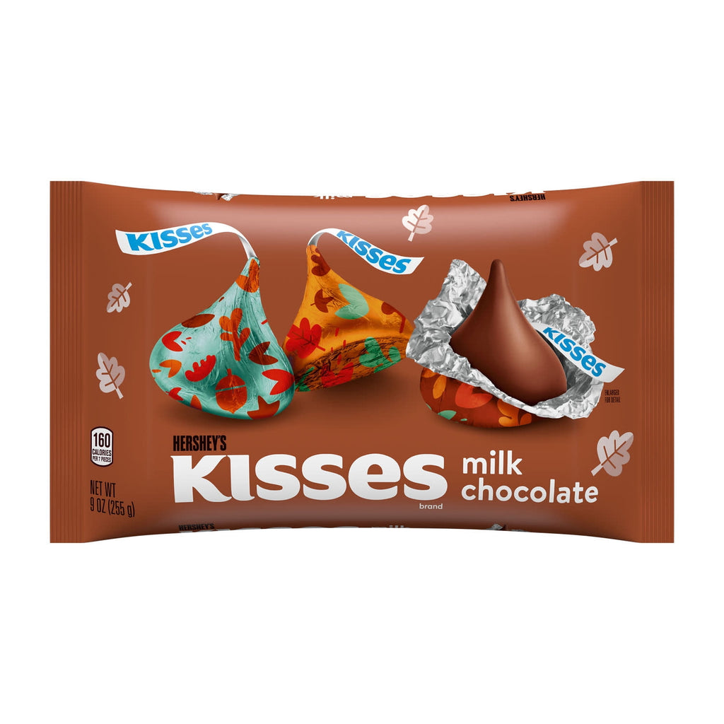 Hershey's Kisses Milk Chocolate, Fall Candy Bag, 9 oz
