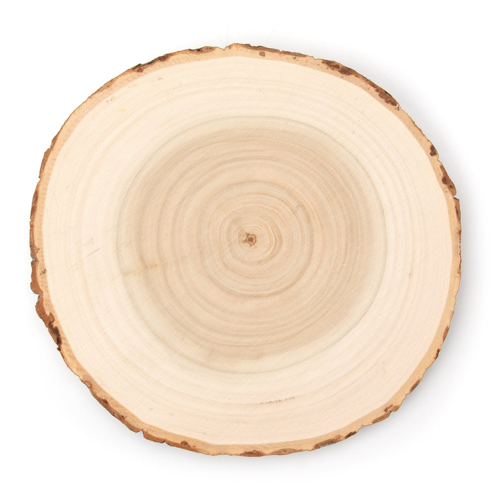 Hello Hobby Poplar 7" Round Rustic Wood Slice with Bark