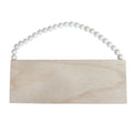 Hello Hobby Unfinished Wood Rectangular Craft Surface with Beaded Handle