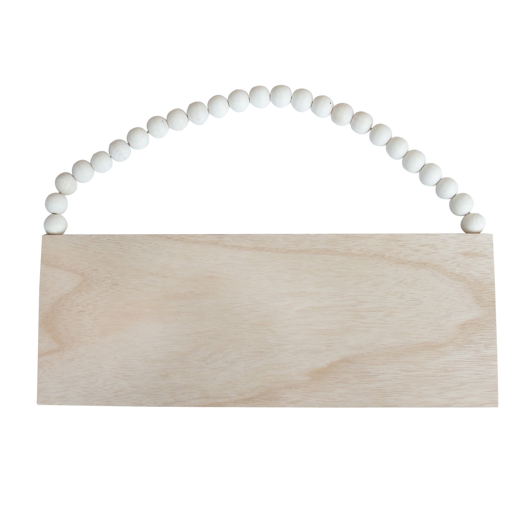 Hello Hobby Unfinished Wood Rectangular Craft Surface with Beaded Handle