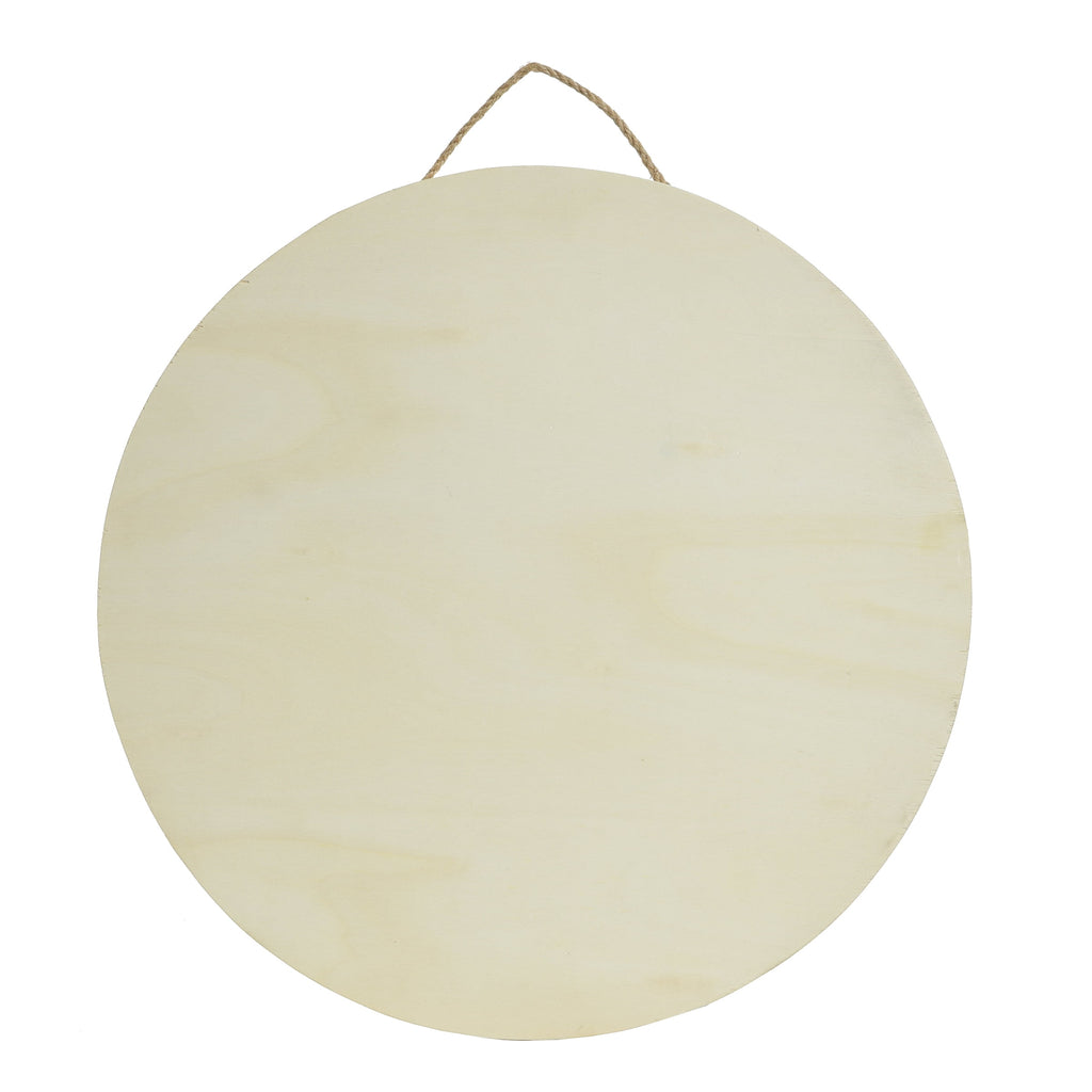 Hello Hobby Unfinished Natural Wood Plaque, Round, 15.75" Diameter