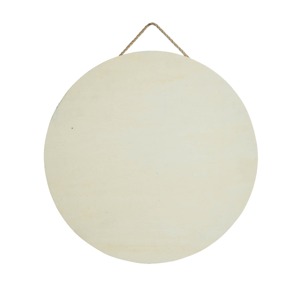 Hello Hobby Unfinished Round Wooden Plaque, 11.8 in