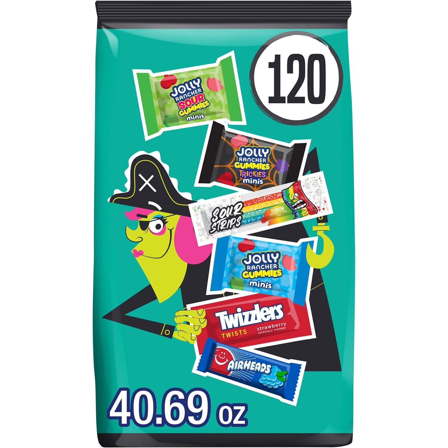 Hershey Assorted Fruit Flavored, Halloween Candy Bulk Bag, 40.69 oz (120 Pieces)