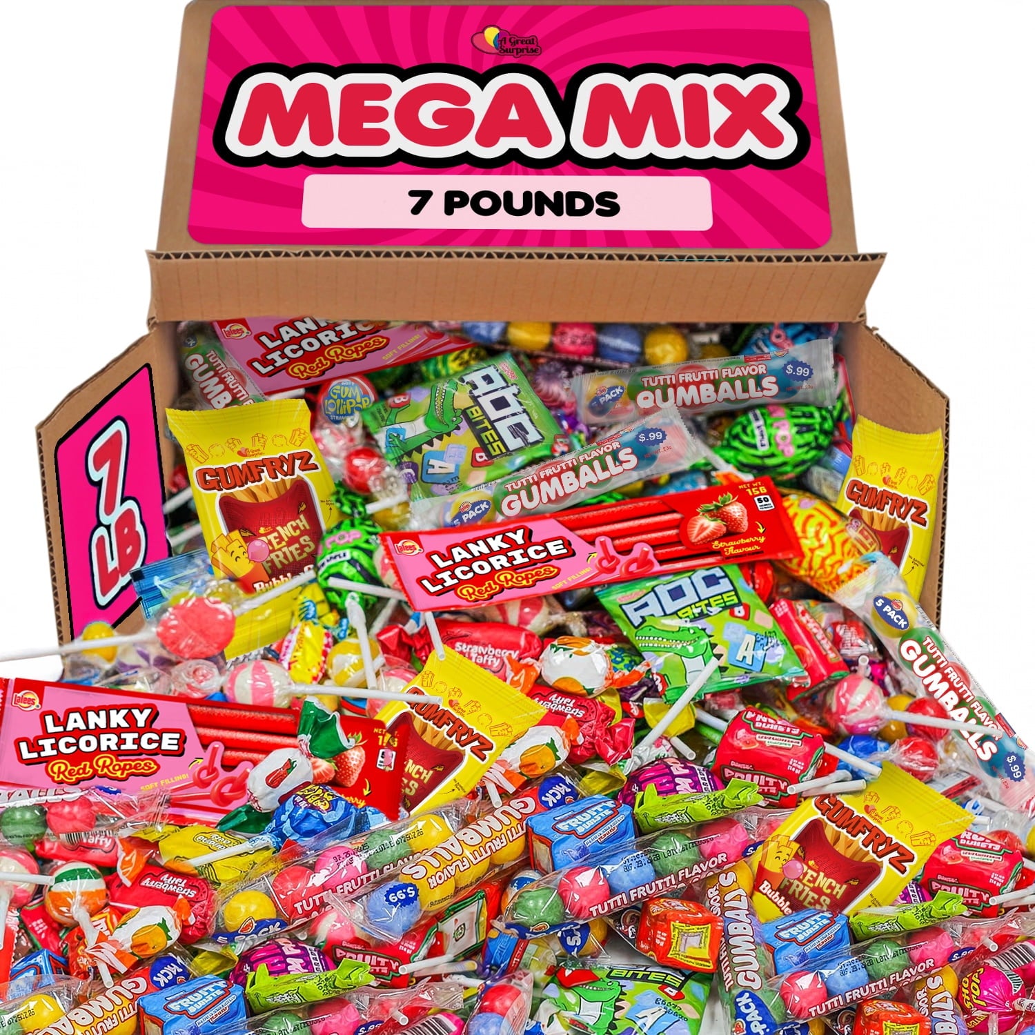 A Great Surprise Assorted Candy Mix, Individually Wrapped, 7 lb