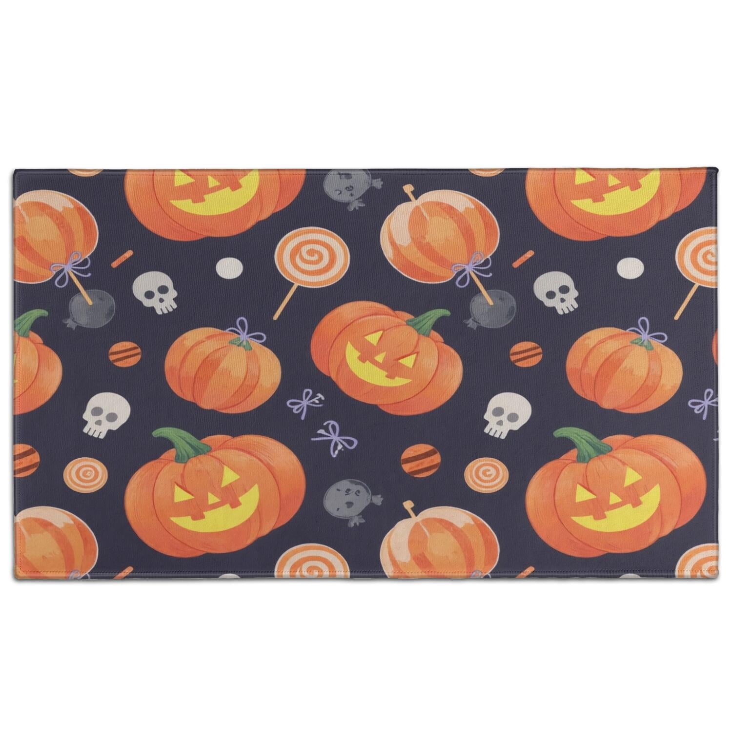 Happy Halloween Door Mat Decorations Spider Bat Doormat Plain the Indoor Door Mat/Outdoor Crystal Velvet 30x17 Inches