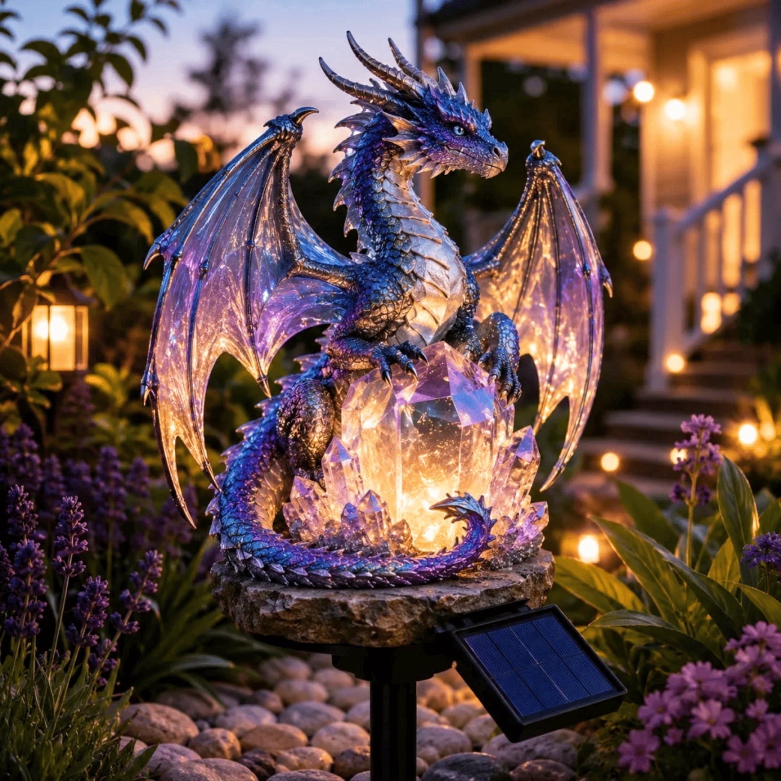 Clearance! Highland Cow Solar Garden Light, 18in Garden Statue with LED Glow, Waterproof Outdoor Yard Decor Stake, Resin Lawn Pathway Light for Backyard Patio Porch Halloween Gift